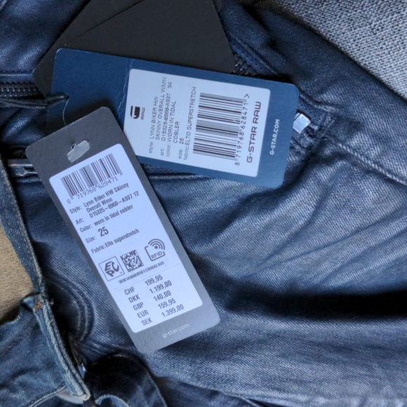 G-Star Raw Lynn Biker HW Skinny Overalls - Picture 12 of 14